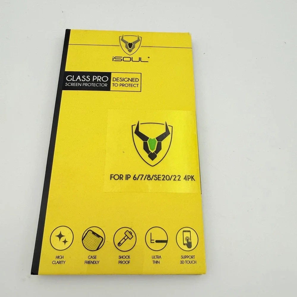 iSOUL Glass Pro Screen Protector For iPhone 6 6S 7 8 SE‎ 2020 4PK High Clarity